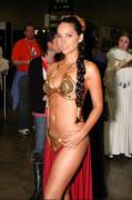 Olivia Munn Cosplaying As Princess Leia Organa