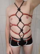 [Ftm] My First Karada, Self-Tied. Absolute Beginner, So Any Tips Are Welcome!