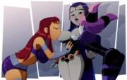 Starfire And Jinx Sucking On Raven Tits (Ravenravenraven) [Teen Titans]