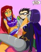 Robin's Endurance Training With Starfire And Raven [Redradrebel]