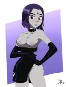 Raven's Dress Coming Down (Dalleyalpha, Snyde45) [Raven, Teen Titans]