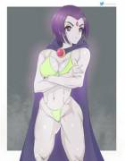 Sexy Bikini Clad Raven (Fonsoxslonso)[Teen Titans]