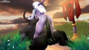 Nightbourne Getting Her Ass Wrecked By A Huge Tauren (The Firebrand)