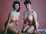 Rosa Domaille And Lorraine Burnett 1960 With Two Pair