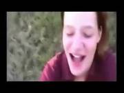 Outdoor Blowjob Ends With Load On Face/Shirt