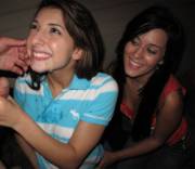 Cum On Her Top While Her Friend Looks On