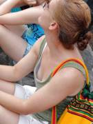 Sporting A Colorful Bag