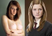 Model And Bonnie Wright (Ginny Weasley)