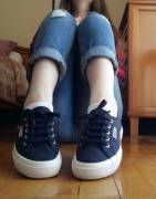 Getting Out Of My Sneakers With A Glimpse Of Toes =3