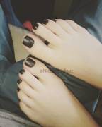 Gf's Sexy Feet And Toes On My Lap. Love It!