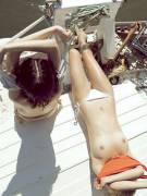 Thin White Bridge From Above.