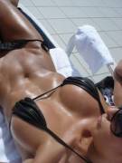 Loose Bridge On Her Tanned Body