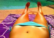 Laying Out Poolside