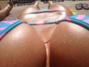 Pink And Blue Stripped Bikini!