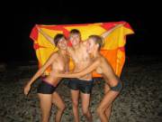 Three On A Beach At Night