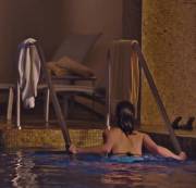 Carla Gugino Getting Out Of The Pool