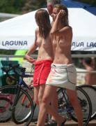 Just Out For A Stroll, After A Shower, Topless, What's The Problem?