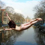 Canal Diving In Amsterdam.