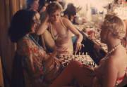 Showgirls Playing Chess Backstage At The Latin Quarter Nightclub - New York, 1958