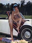 Putting On Her Lotion.