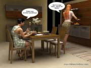 New Lesson Of Sex After Breakfast By 3Dincestvideos [M/S, Boobs, Kitchen]