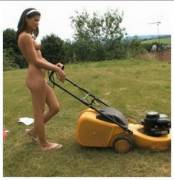 Flip Flops Are Not Proper Lawn Mowing Footwear.