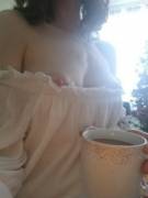 Trying Eggnog In My Coffee As Per Someone's Suggestion 