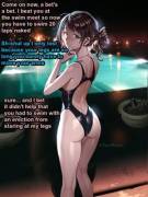 [Legs][Teasing] Midnight Swim