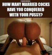 Use Your Pussy To Conquer Married Cock Whenever You're Horny.