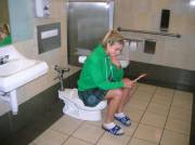 Using A Child's Toilet