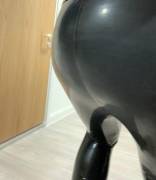 Kinky Trans Girl Shows Off Her Shiny Black Curves