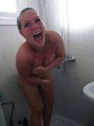 Enf Exposed While Taking A Shower