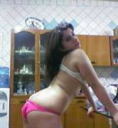 Almost Fully Naked In The Kitchen