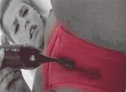 Girl Pees Through Her Panties As She Gets Off