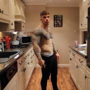 Tattooed Hunk With Huge Shoulders