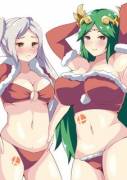 F!Robin And Palutena In Festive Swimsuits (By Cielr18)