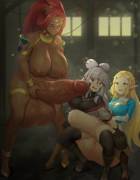 [H/H/F] Futa Zelda And Urbosa Break Paya With Their Huge Cocks (Sinensian) [Breath ...