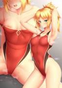 Mordred In One-Piece Swimsuit