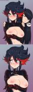 Before And After With Ryuuko And Satsuki (Afrobull) [Kill La Kill]