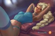 Elsa Showing Off Her Lingerie