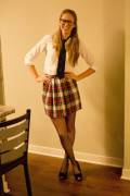 Nerdy Schoolgirl With A Great Smile