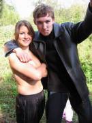 Half Naked Female, Clothed Male