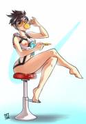 Tracer Enjoying A Cuppa (Dalehan) [F]