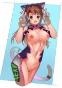 [F] Nude Neko D.va Pinup [Emmaai]