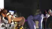 Widowmaker &Amp;Amp;Amp; Tracer On A Double Dildo [Stallorde]