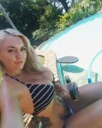 Enjoying Some Sunshine And Showing Off My Boobs