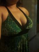 Trying On My Green Peacock Dress For Spring. :)