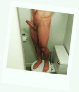 Standing Erect On A Slow Friday At Work