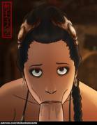 Leia Fulfilling Her Slave Duties (Shokushu-Masuta)