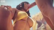 Pharah Underboob View &Amp;Amp;Amp; Blowjob